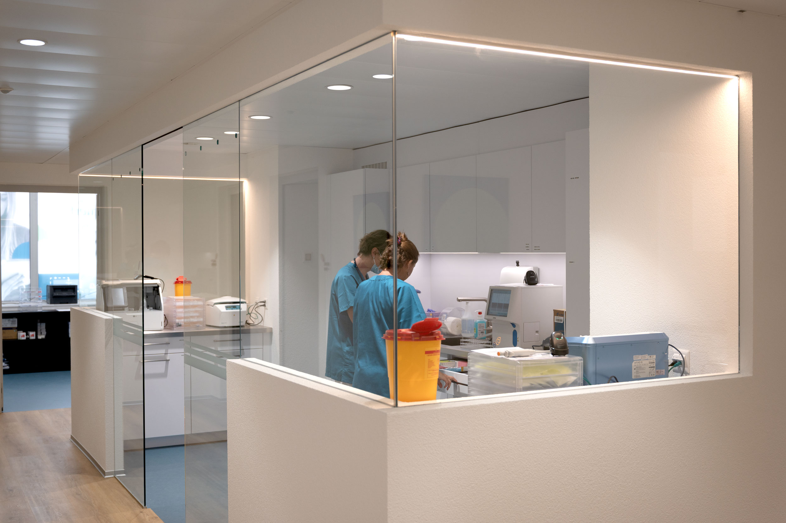 Shooting de l'intérieur du centre médical de sierre